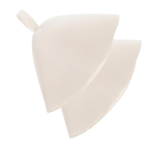 NOLITOY 2stücke Filz Sauna Hut Dicke Und Atmungsaktive Sauna Mütze Für Damen Und Herren Tragbar Und Leicht Für Und Dampfbad Weiß Wärmeisolierung von NOLITOY