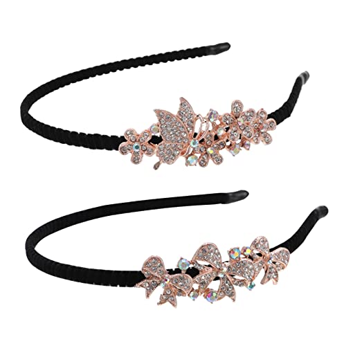 NOLITOY 2stücke Glitzer Haarreifen Mit Strasssteinen Luxuriöser Haarschmuck Für Damen Für Hochzeiten Partys Geburtstagsfeiern Und Besondere Anlässe von NOLITOY