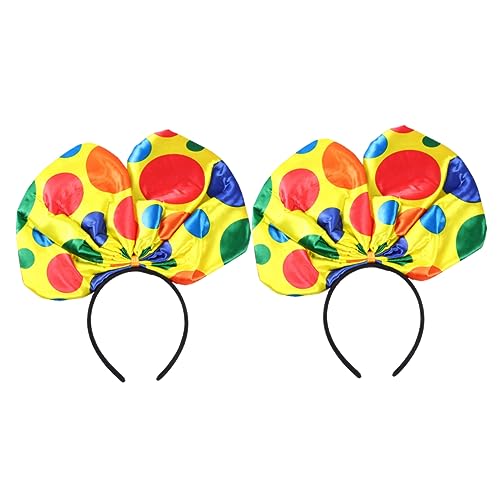 NOLITOY 2stücke Clown Haarband Mit Schleife Für Junge Mädchen Cosplay-stirnbänder Aus Strapazierfähigem Material Einheitsgröße Passend Für Mädchen Haartypen Für Partys Und Kostüme von NOLITOY