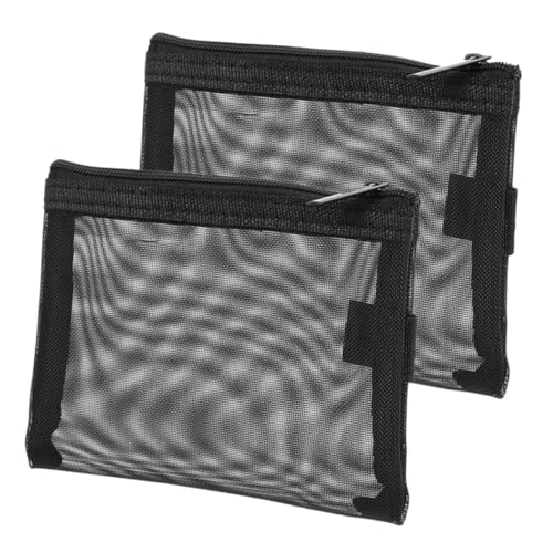 NOLITOY 2stücke Kleine Kosmetiktasche Aus Nylon Make-up-Tasche Mit Reißverschluss Mesh-Tasche Für Reisen Und Hautpflege Organisationstasche Mit Großer Kapazität Netztasche Für Damen von NOLITOY