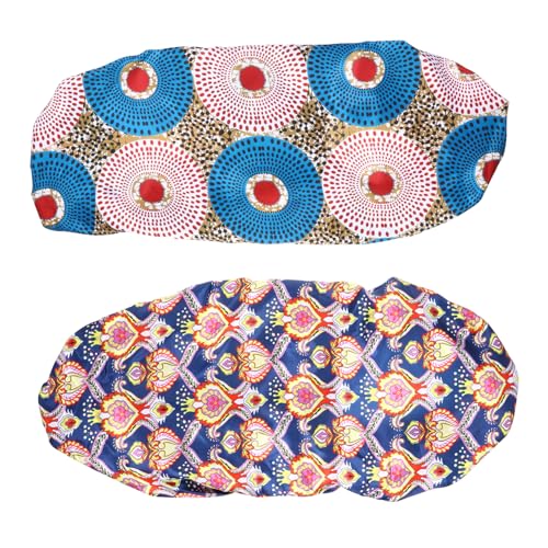 NOLITOY 2stücke Langhaar Schlafhaube Aus Satin Pflege Für Lange Lockige Haare Elastischer Bund Atmungsaktiv Und Bequem Für Frauen Zum Schutz Während Des Schlafs von NOLITOY