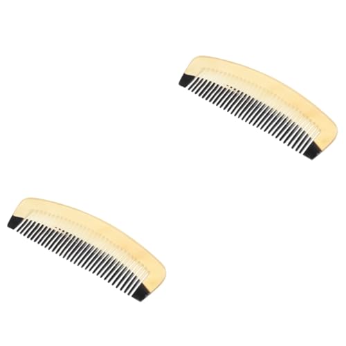 NOLITOY 2stücke Natural Horn Anti-static Hair Comb Für Frauen Tragbarer Kamm Zur Haarpflege Der Haarausfall Vorbeugt Für Jede Handtasche Geeignet Ist von NOLITOY