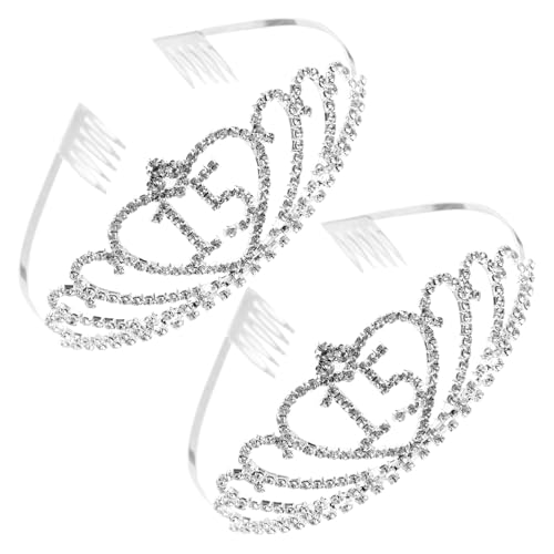 NOLITOY 2stücke Nr Geburtstag Krone Mit Strass Elegantes Haaraccessoire Für Geburtstagsfeiern Fotorequisiten Schicke Für Mädchen Und Frauen von NOLITOY
