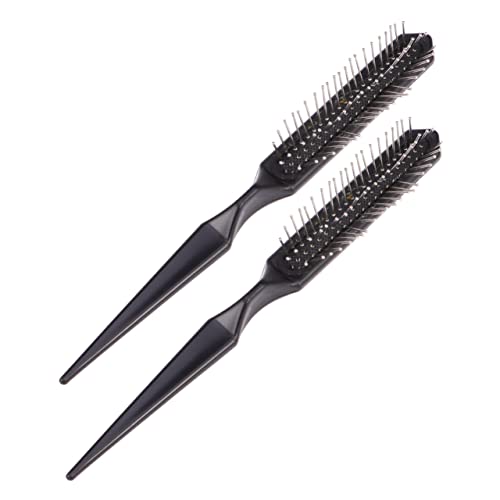 NOLITOY 2stücke Perückenbürste Mit Airbag Professionelle Haarverlängerungsbürste Kissenkamm Für Frauen Und Mädchen Praktisch Für Gebrauch Schwarz von NOLITOY