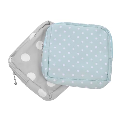 NOLITOY 2stücke Sanitär Handtücher Tasche Hygiene Beutel Für Damenbinden Menstruation Tasche Aus Oxford Punktmuster Wiederverwendbar Tragbar Für Teen Mädchen Frauen von NOLITOY