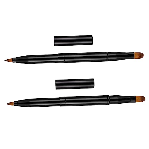 NOLITOY 2stücke Teiliges Doppelkopfbürste Für Lippen Und Augen Einstellbare Tragbare Kosmetikpinsel Für Lippenstift Eyeliner Und Concealer Für Make-up-anfänger Und von NOLITOY