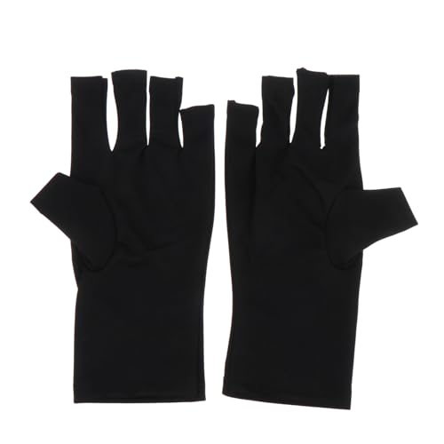 NOLITOY 2stücke Uv-schutzhandschuhe Für Gel-nagellampe Halbfingerhandschuhe Zum Schutz Vor Uv-strahlung Manikürezubehör Mit Hautschutz Für Professionelle Maniküre von NOLITOY