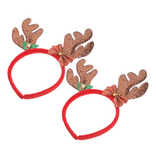 NOLITOY 2stücke Weihnachts-haarreifen Mit Rentier-geweih Design Stilvolles Haaraccessoire Für Damen Für Weihnachten Partys Und Cosplay-veranstaltungen Bequem Und Langlebig von NOLITOY