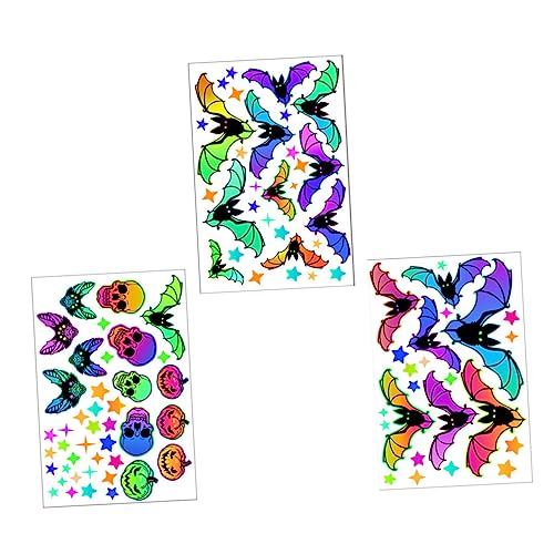 NOLITOY 3blätter Halloween Glühende Wandsticker Selbstklebende Dekoration Für Halloween Partys Mit Leuchtenden Mustern Von Kürbissen Und Fledermäusen Einfach Zu Entfernen Und NOLITOY 3blätter Halloween Glühende Wandsticker Selbstklebende Dekoration Für Halloween Partys Mit Leuchtenden Mustern Von Kürbissen Und Fledermäusen Einfach Zu Entfernen Und von NOLITOY