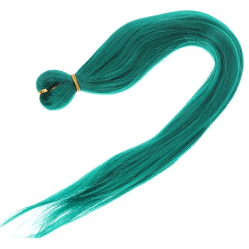 NOLITOY 3 Rollen Vorgedehntes Grünes Flechthaar Synthetische Haarverlängerung Weich Langlebig Vielseitig für Zöpfe Pferdeschwanz Box Braids DIY Haarstyling Damen Cosplay Party von NOLITOY