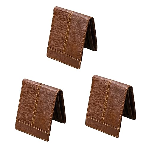 NOLITOY 3 STK Schlanke Bifold-geldbörse Männlicher Halter Fälle Billeteras De Hombres Cuero Original Bifold Geldbörse Für Herren Männer Geldbeutel Visitenkartenetui Tasche Mann von NOLITOY