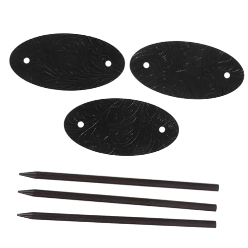 NOLITOY 3 Stück Damen Haarnadel aus Leder Haarspangen mit Stick für Hochsteckfrisuren Teiliges für Langes und Lockiges Haar Leicht und Schonend für Haare von NOLITOY
