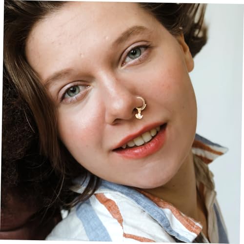 NOLITOY 3 Stück Edelstahl Nasenringe mit Schmetterlings Anhängern und Funkelnden Strasssteinen Kleine Damen Dangle Nose Studs Rostfrei Modisch für Partys und Alltag von NOLITOY