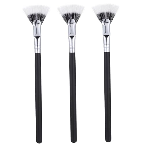 NOLITOY 3 Stück Fächerförmige Wimpernbürsten Präzise Doppellagige Mascara Pinsel mit Klappbarem Griff Sanfte Dichte Borsten für Clump Freies Wimpern Styling und Exakte Augen Make Up von NOLITOY
