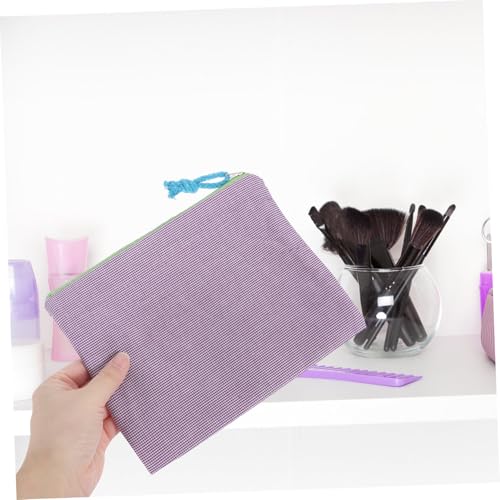 NOLITOY 3 Stück Kosmetiktasche Tragbar mit Reißverschluss Kompakt Leicht Retro Farbverlauf Orange Großvolumig Multifunktional für Reise Make up Organizer Damen von NOLITOY