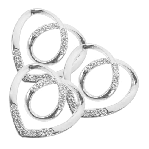 NOLITOY 3 Stück Multifunktionale Schalringe aus Silbernem Rutschfeste Schalclips für Damen Kleidungsschmuck Clips für T Shirts Blusen und Sommeroutfits von NOLITOY