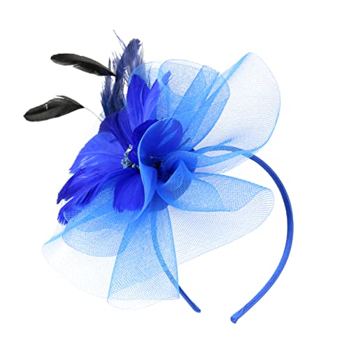 NOLITOY 3 Stück Netz Feder Kopfschmuck Party Kopfbedeckung Blumenform Haarspange Eleganter Feder Kopfschmuck Blumen Form Haarspange Haar Accessoires Party Feder Kopfbedeckung von NOLITOY