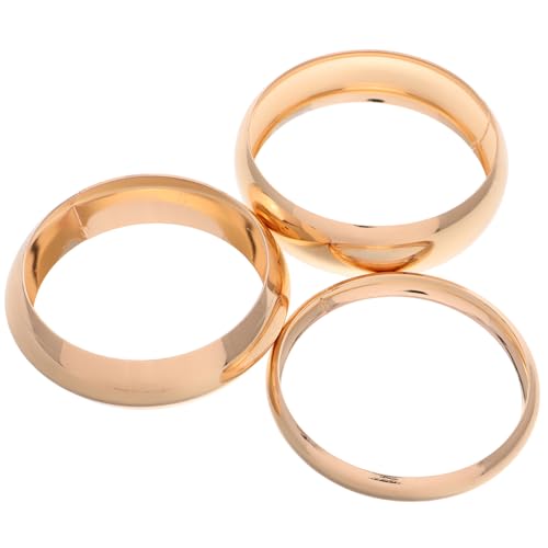 NOLITOY 3 Stück Stapelbares Damen Armband Set Breiter Goldfarbener Armreif mit Übergroßem Metallbogen Design Modisches Statement Eleganter Manschetten Armreif für Frauen und Mädchen von NOLITOY