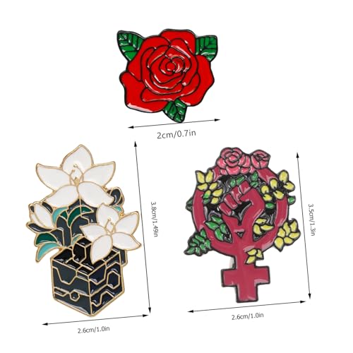 NOLITOY 3 Stück Teiliges Feministisches Uterus broschen Dekorative Anstecknadeln aus Hochwertiger Leichter Rucksack button Modisches Accessoire für Kleidung Schals und Hüte Geschenk von NOLITOY