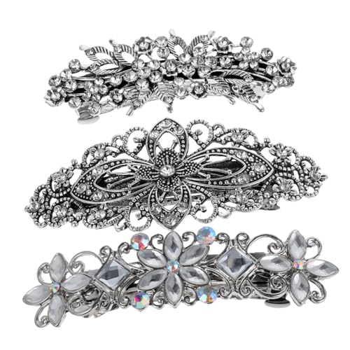 NOLITOY 3 Stück Teiliges Haarklammern mit Strass für Damen Luxuriöse Frühlingshaarklammern Haaraccessoires für Besondere Anlässe Wie Hochzeiten und Feiern von NOLITOY