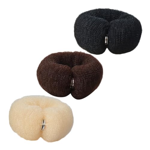 NOLITOY 3 Stück Teiliges Haarknoten Elastischem Nylon Langes Design für Haarlängen Einfaches DIY haarstyling Haarknotenhalter für Mädchen und Damen Schonend und Vielseitig für Alltag und von NOLITOY
