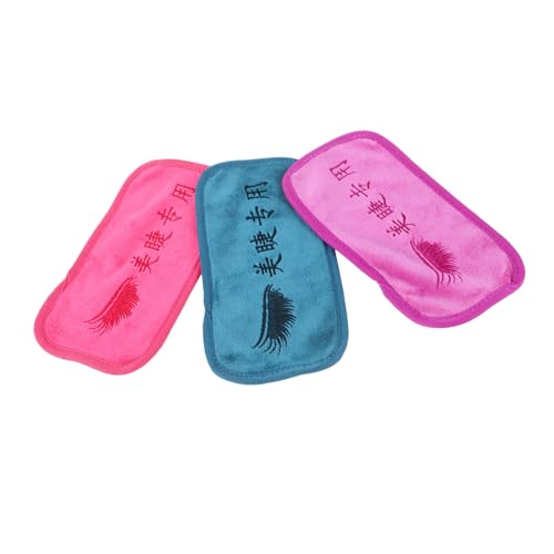 NOLITOY 3 Stück Teiliges Lash Extension Stirnpads aus Weichem Stoff Makeup entferner Handtücher in Flieder und Weiß Komfortable Kosmetik stirnkissen für Professionelle Wimpernverlängerung von NOLITOY