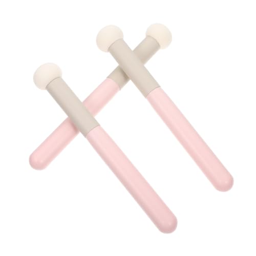 NOLITOY 3 Stück Teiliges Make Up Schwamm mit Langem Griff Weiche Runde Pads Trocken Nass Verwendbar Concealer für Gleichmäßiges Verblenden und Makelloses Finish bei Damen von NOLITOY