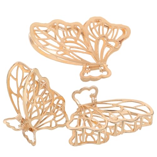 NOLITOY 3 Stück Teiliges Schmetterling design aus Robustem Material Flexible Haarspangen für Mädchen und Frauen Vielseitiger Haarschmuck für Alltag und Besondere Anlässe von NOLITOY