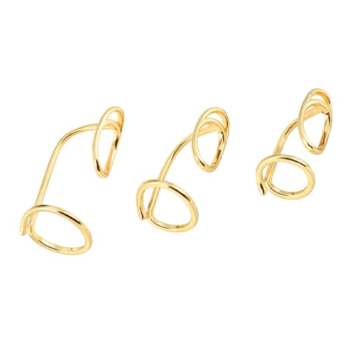 NOLITOY 3 Stück Verstellbare Nagelringe aus Kupfer Fingerringe für Damen Langlebiger Nagelschmuck Glatte Oberfläche Einzigartige Designs für Alltag und Festtage von NOLITOY