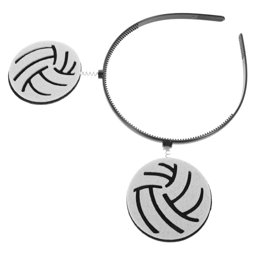 NOLITOY 3 Stück Volleyball-Stirnband Sport-Ballkopf-Bopper Sport-Tiara Haarband Spieltag Haar-Accessoires Für Damen Und Herren Partybevorzugungsgeschenke von NOLITOY