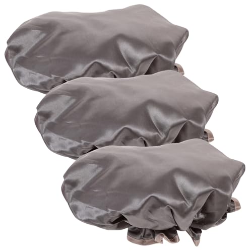 NOLITOY 3 Stück Wasserdichte Duschhaube Damen Badekappe mit Elastischem Band Wiederverwendbar Peva Doppellagig Geeignet für Kurze bis Lange Haare Haarschützend Praktisch für Dusche und von NOLITOY