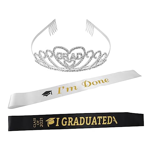 NOLITOY 3 Stücke Braut Zu Werden Schärpe Set Graduierung Krone Stirnband Hochzeit Party Dekorationen von NOLITOY