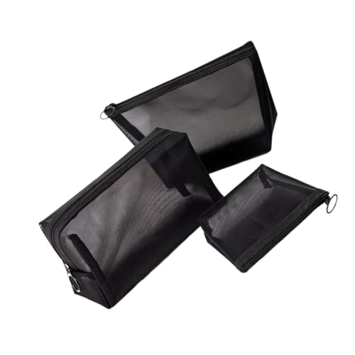 NOLITOY 3stücke Teiliges Von Mesh Kosmetiktaschen Für Reisen Tragbare Makeup Bags Mit Großer Kapazität Für Damen Und Mädchen Zur Organisation Von Toilettenartikeln Und Kosmetik von NOLITOY