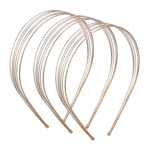 NOLITOY 3 Teiliges Metall Stirnband Trendiges Mehrlagiges Stirnband Für Die Braut Dünn Süß Bandeau Formelle Haarbänder Mit Perlen Hochzeit Gedreht Für Mädchen Mehrere von NOLITOY