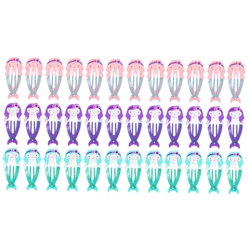 NOLITOY 36 Stck Teiliges Metall Haarklammern Meerjungfrau Design Bunte Haarklammern für Mädchen Haarschmuck Sicher Bequem Vielseitig für Langes und Kurzes Haar von NOLITOY