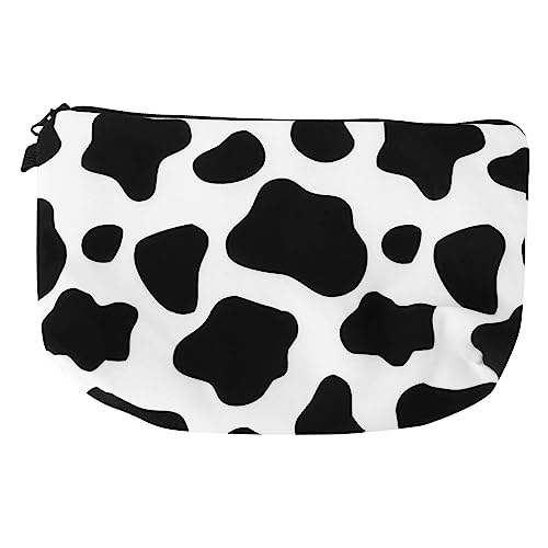 NOLITOY Kuh-Muster-Kosmetiktasche Schminktasche Mit Dekorativer Aufbewahrung Für Damen Waschtasche Aus Strapazierfähigem Material Für Reisen Und Zuhause von NOLITOY
