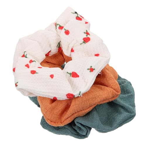 NOLITOY Dicke Spiral-haargummis | 3er-pack Haarbänder Mit Kirschmuster | Haargummis Für Mädchen Im Boho-stil von NOLITOY