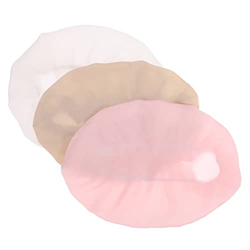 NOLITOY 3St Nachtmütze aus Seide silk cap seidenmütze Haarpflegekappe Satin Schlafkappe silk sleeping cap Duschhaube Haube aus Seidensatin Haarkappe Frauen Hüte Seidenhaube Satin- Khaki von NOLITOY