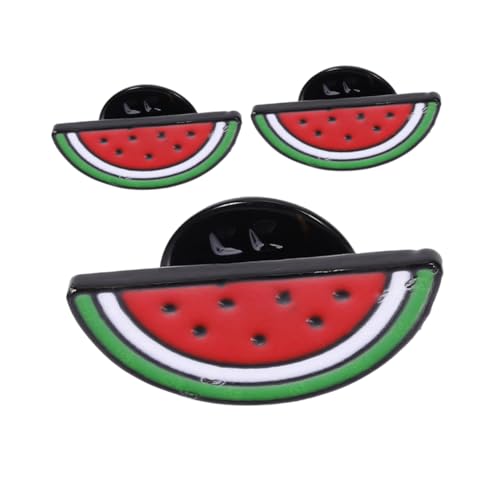 NOLITOY 3 Stück Wassermelonen Brosche Cartoon Anstecker Süße Mode Accessoires für Partys Leichte Brustnadel mit Wassermelonen Muster für Rucksack und Hut von NOLITOY