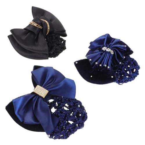 NOLITOY Haarknoten-clips Für Frauen Mit Schleife Haarnadel Haarspange Haarnetze Für Dutts Büro-haarnetz-set Styling-komfort von NOLITOY