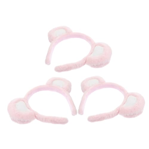 NOLITOY 3stücke Kawaii Bärenohren Haarband Verstellbare Damen Stirnbänder Für Partys Fasching Und Makeup Weich Dehnbar Und Charmant Als Oder Foto-requisite von NOLITOY