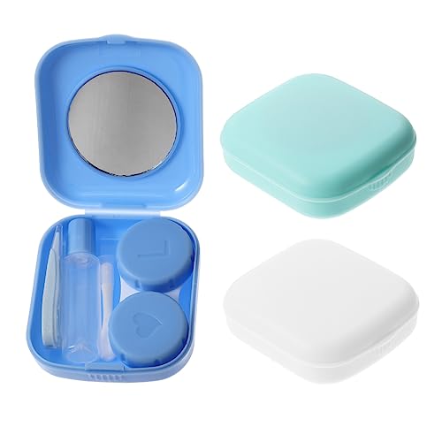 NOLITOY 3sätze Kontaktlinsen Aufbewahrungset Mit Spiegel Und Pinzette Tragbare Für Reisen Für Damen Leicht Und Kompakt Für Außeneinsatz von NOLITOY