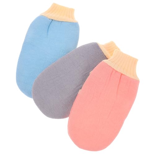 NOLITOY 3st Badetuch Peeling-körperpeeling Peelinghandschuh Für Männer Hautbräunungsentferner Natürlicher Peeling-handschuh Schrubbhandschuh Beinpeeling Körperpeeling Scrubber Rayon von NOLITOY