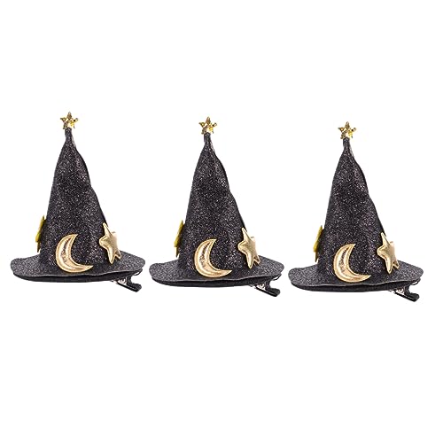 NOLITOY 3st Halloween Kinder Spitzen Hut Haarnadel Kopfschmuck Make-up-haarspangen Hüte Für Kinder Halloween-hut Hexenhut Halloween-hexen-dekor Hexen Hut Baby Berühmtheit Haarschmuck Vlies von NOLITOY