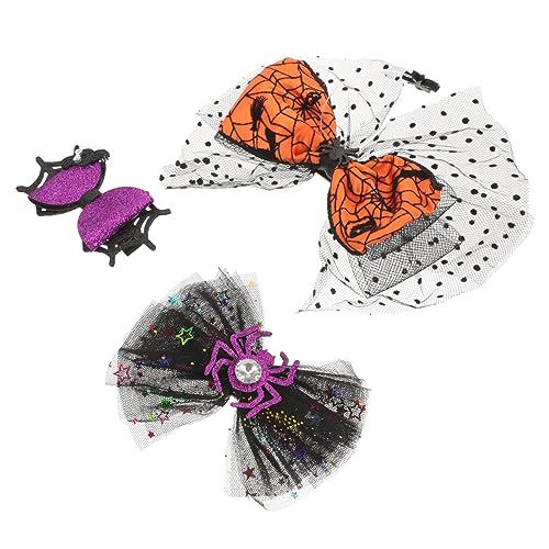 NOLITOY 3st Spinnen-haarspange Halloween-haarspangen Halloween-clips Halloween Haarschleife Clip Haarspangen Für Frauen Halloween-accessoires Für Frauen Kürbis Fräulein Zubehör Metall von NOLITOY