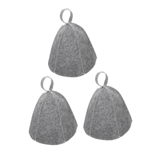 NOLITOY 3stücke Dicker Sauna Hut Aus Filz Atmungsaktive Sauna Kappe Für Damen Und Herren Schützt Haare Und Kopf Tragbar Und Leicht Für Reisen von NOLITOY