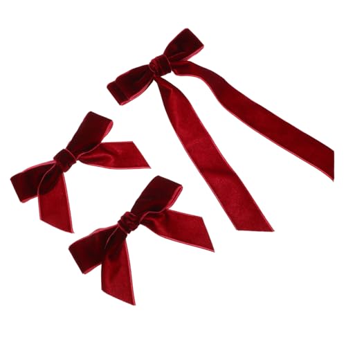 NOLITOY 3stücke Damen-haarband Mit Samtschleife Haarschmuck Für Mädchen Und Frauen Große Haarspangen Haarnadeln Haarklammern Pferdeschwanzhalter Haarbänder Für Verschiedene Outfits von NOLITOY