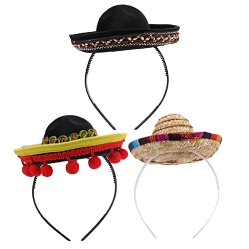 NOLITOY 3stücke Hut Haarband Aus Leichtem Material Für Damen Party Stirnband Mit Hut Design Haar Zubehör Für Gruppenfotos Und Selbstporträts von NOLITOY