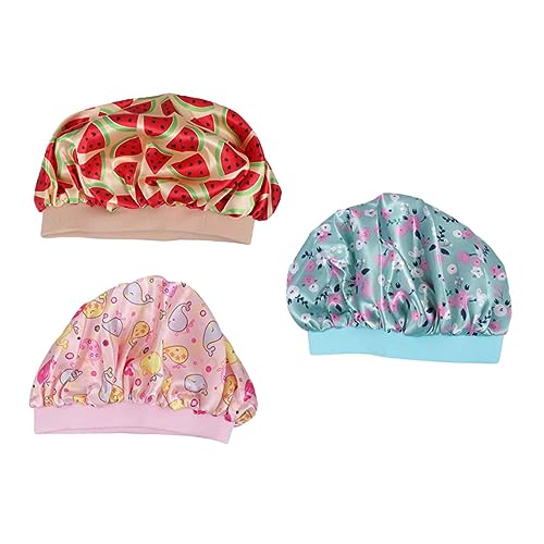 NOLITOY 3stücke Satin Schlafhaube Für Junge Mädchen Krempe Elastischer Turban Zum Waschen Und Schlafen Haarhaube Zur Haarschutz NOLITOY 3stücke Satin Schlafhaube Für Junge Mädchen Krempe Elastischer Turban Zum Waschen Und Schlafen Haarhaube Zur Haarschutz von NOLITOY