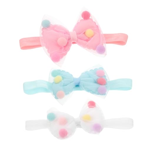 NOLITOY 3stücke Kinderschleifen-haarband Für Mädchen Neugeborenen-schmuck Säuglings-kopfschmuck Junge Mädchen-haarband Tuch-stirnband Für Fotoshootings Und Partys von NOLITOY
